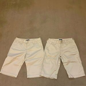 Gap Kid Girl cotton cargo shorts size 14 -two pair